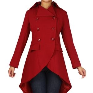 Hi-Lo Double Breasted Asymmetrical Buckle Jacket